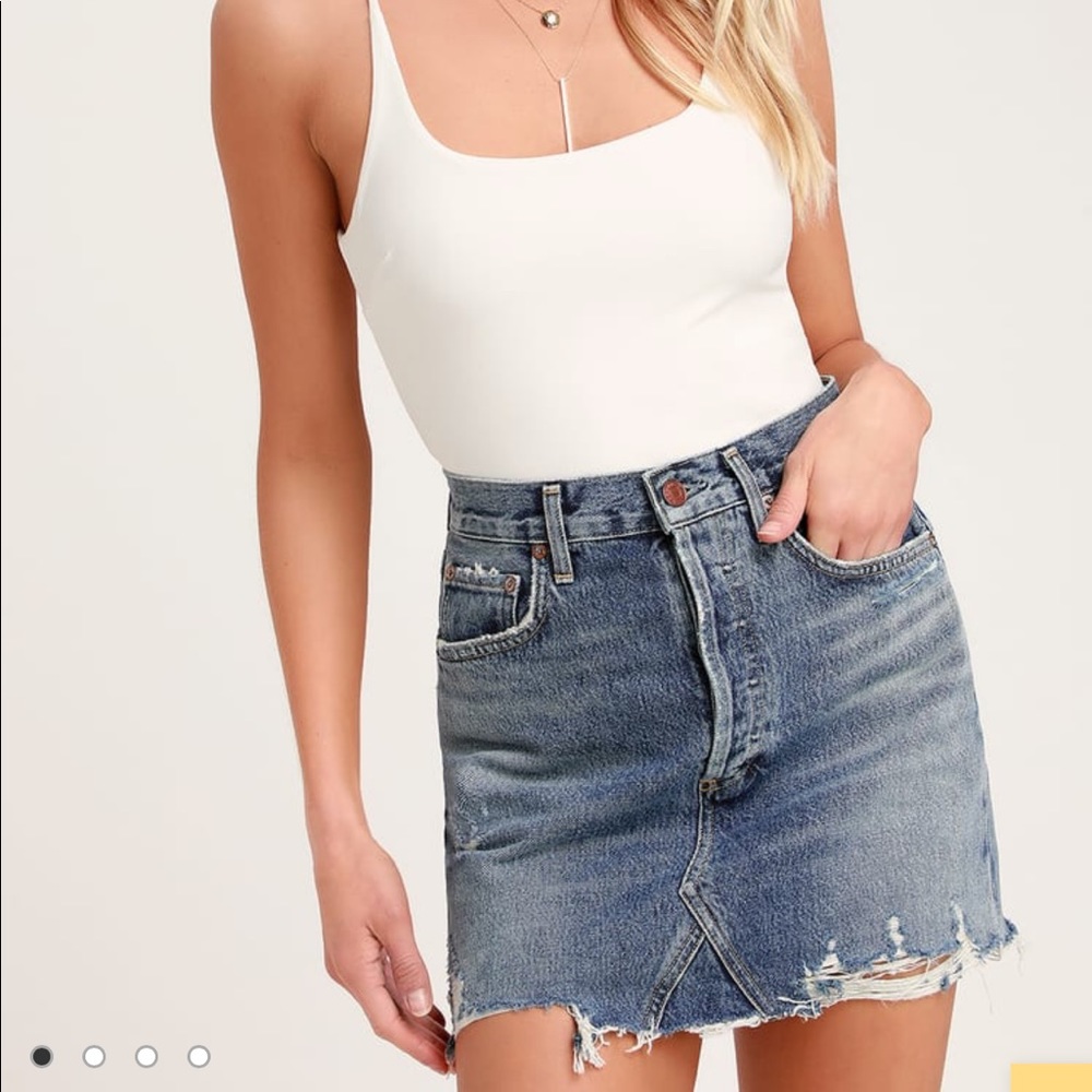 Agolde Quinn High Rise Mini Skirt 24